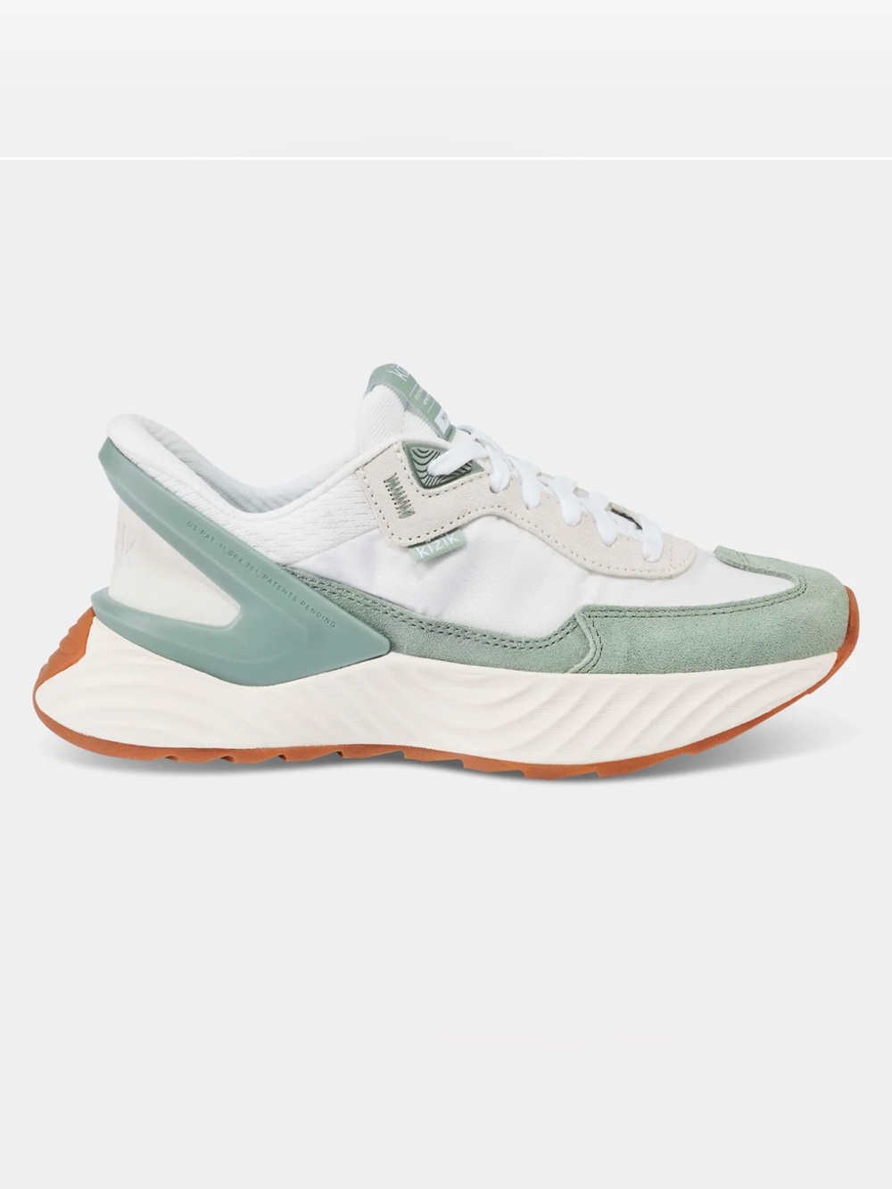 EUC Kizik Monaco 6.5 Women’s Sneakers in Sage and White slip on